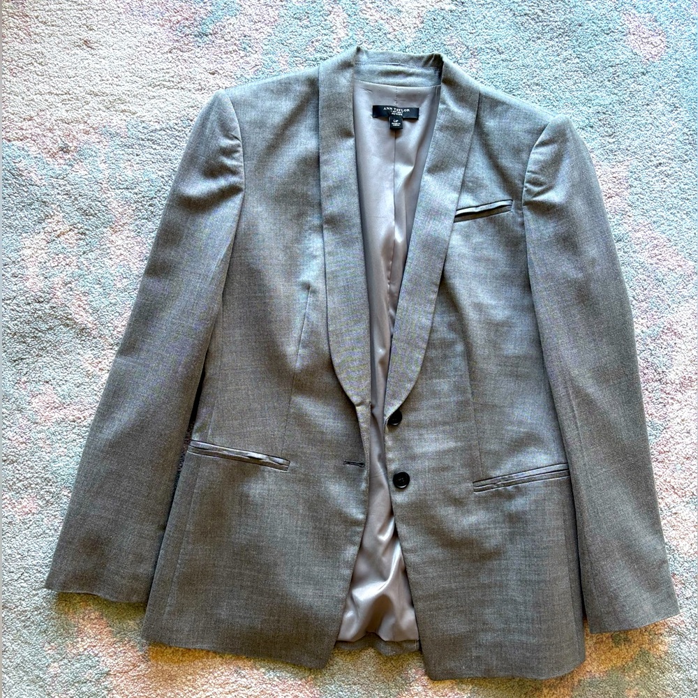 Smart Ann Taylor Blazer Grey 6P Office Business Casual